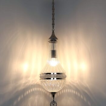 Pendelleuchte aus Pyrex-Glas - Handgefertigte Türkische Design-Lampe, Klar