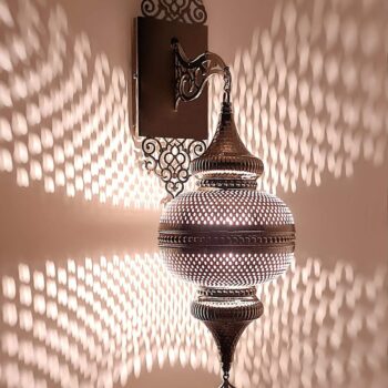 Wall Lamp Shade Moroccan Design Globe Hallway Light
