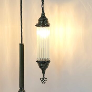 Pyrex Glass Bedside Lamp Turkish Swanneck Cylindir Design