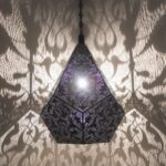 Marokkanische Hängelampe Laterne - Dekorative Lampe mit Schatteneffekt