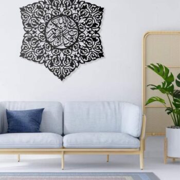 3D Metallwandkunst islamischen Stil Allah ist dein Helfer Arabische Kalligraphie