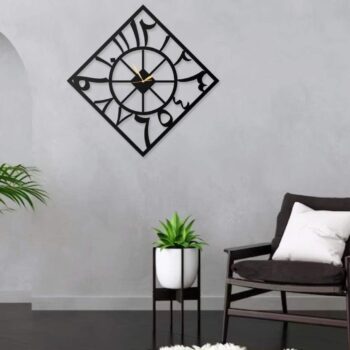 Arabische Zahlen Metall Uhr Islamische Wanddeko Büro & Wohnraum Uhr