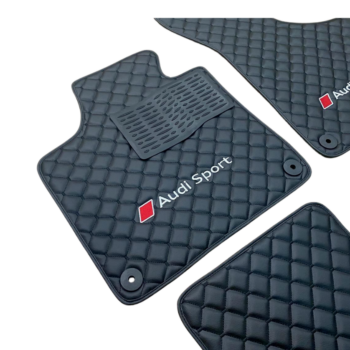 Fußmattensatz Autoteppich Automatten Leder für Audi A4 B5 B6 B7 B8 B9 Sline RS4