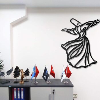 Hz. Mevlana Semazen Metall Wandbild Islamische Deko Sufi Kunst Oriental