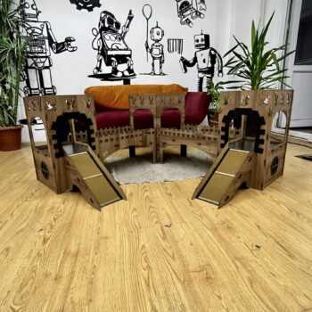 Kaninchenhaus mit 3 Türmen