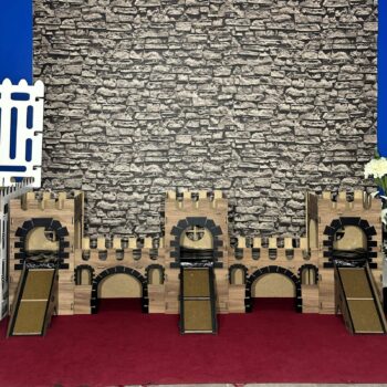 Eichenhasenschloss Dreiturm Kaninchenhaus mit Terrassen