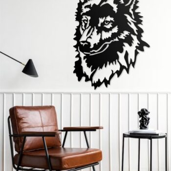 Wolf Metall Wandbild 40x57 & 60x85 cm – Tier Motiv Wanddekor