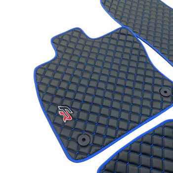 Fußmattensatz Autoteppich Automatten Leder für Seat Leon Cupra KL 2020-2025