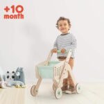 Mamatoyz 04TSHP Trio Shopper Einkaufswagen, Spielzeug, Lauflernhilfe aus natürli