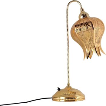 Türkisch-Marokkanische Tischlampe - Schwanenhals Nachttischlampe Boho Vintage