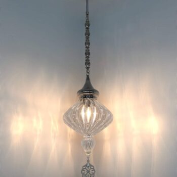 Türkische Pyrex Glas Hängelampe - Klare Farbe Moderne Pendelleuchte