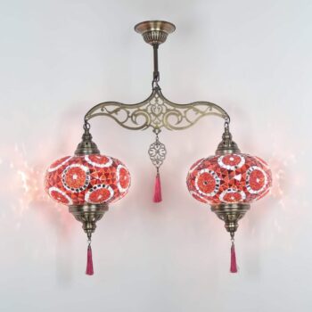 Turkish Mosaic Chandelier Big 2 Globe