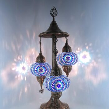 Türkischer Mosaik Kronleuchter | 5 Kugeln Farbenfrohes Neues Modell