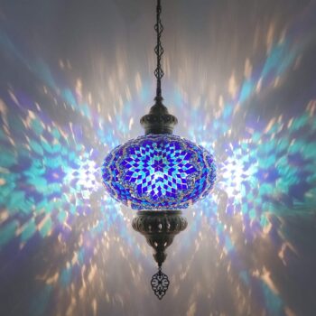 Turkish Mosaic Hanging Lamp Big Globe Pendant Lights