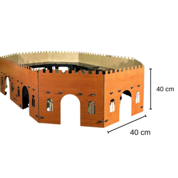 Kaninchenlaufstall aus Kirschholz mit Zwischengeschoss zehn teilige Haustieraren