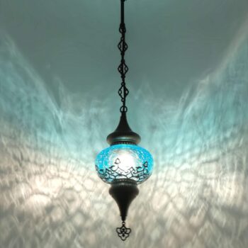 Bunte Türkische Glas Hängelampe - Orientalische Wohnzimmer Pendelleuchte