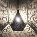 Große Marokkanische Diamant Hängelampe - Boho Orientalische Laterne