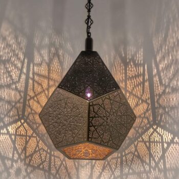 Marokkanische Diamant Hängelampe - Boho Dekorative Orientalische Lampe