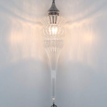 Turkish Lantern Pyrex Glass Hanging Lamp Transparent Color