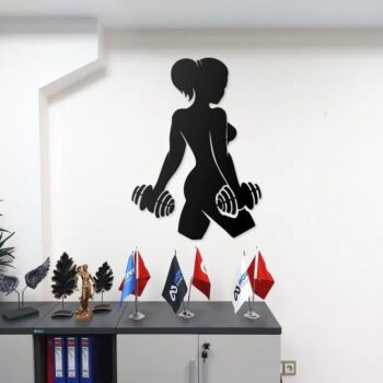 Metall Wandkunst „Boxing“ – Moderne Fitness Wanddekoration – Metall Wandbild für Home Gym, Fitnessstudio & Sportliebhaber – 75×53 cm