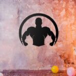 Metall Wandkunst Fitness „Boxing“ – Moderne Sport Wanddekoration – Metall Wandbild für Home Gym, Fitnessstudio & Sportliebhaber – 75×62 cm