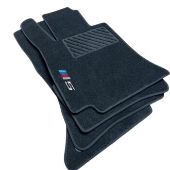 Premium Auto Fußmatten Set für BMW 5er E39 E60 E61 F10 F11 G30 G31 G60 G61 GT– Maßgeschneiderte Velours & Kunstleder Automatten Set 4-teilig (Modell 3, BMW 5er E34 1988 - 1996)